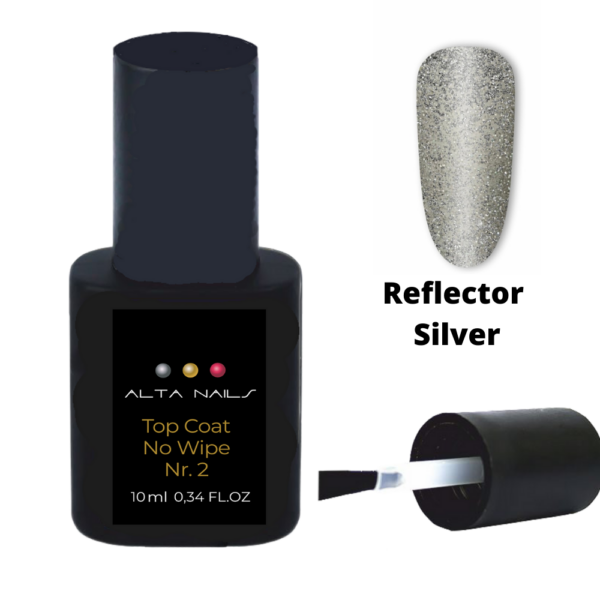 Top Coat no Wipe Nr. 2 (Reflecterend zilver)