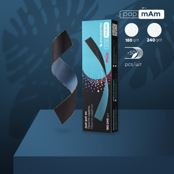 Staleks Disposable double-sided files papmAm Mix for straight nail file 180/240 grit (50 pc)