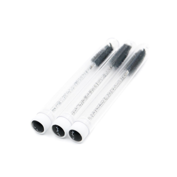 Eyelash brush in a flask
